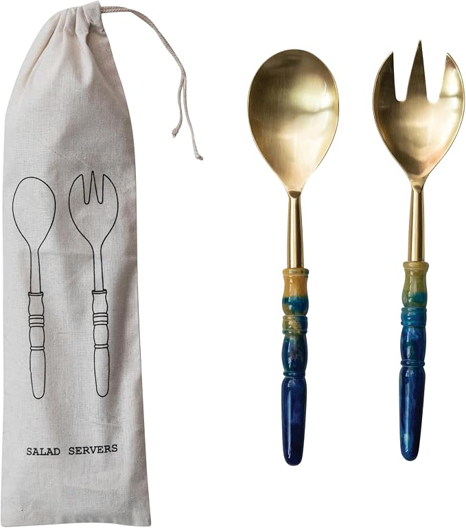Creative Co-Op 2-Piece Stainless Steel Salad Servers by Unknown
