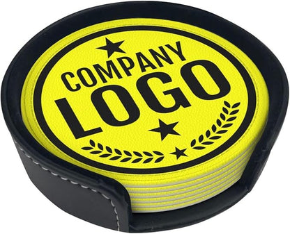 Custom Leather Coasters with Logo - Image 5
