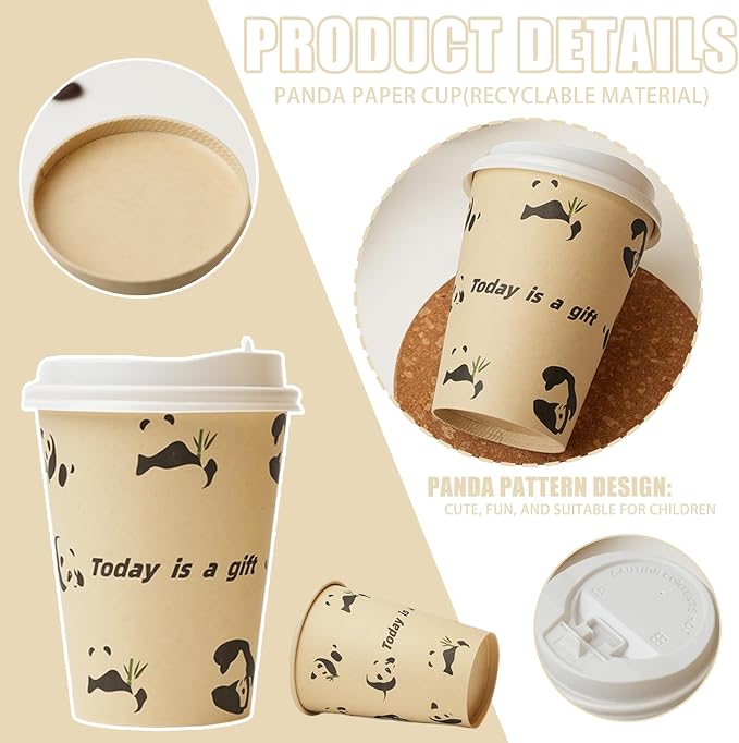 12 OZ 25 Pack Disposable Cups Paper Coffee Cups - Image 4