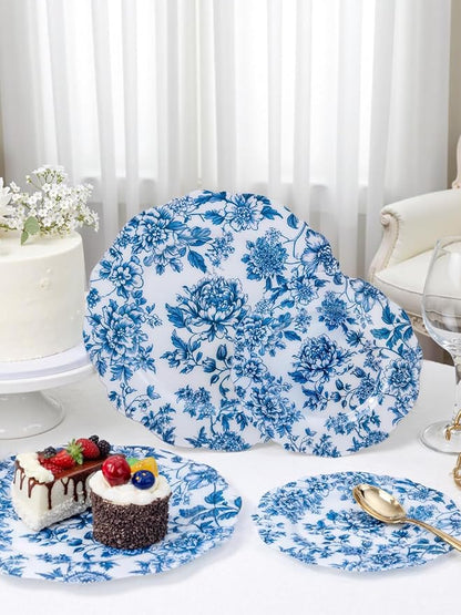 20PCS Blue Plastic Plates - Image 5