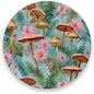 Coasters for Drinks Coaster Drink Set Decorative Coffee Table Desk Cup Mat Spring Cute Cork Bar Backing Round Home Decor Mushroom Leaves Pink Green31