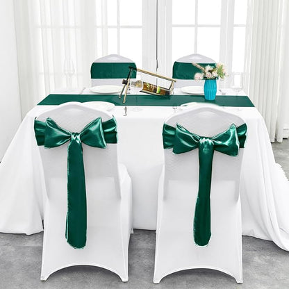 10-Pack Dark Green Satin Table Runner 12 x 108 Inch Long Fuchsia Bright and - Image 7