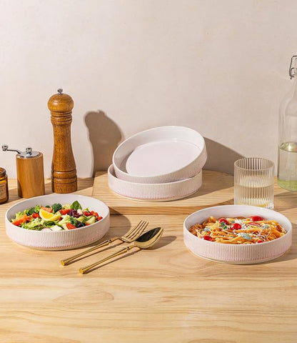 7.5" Ceramic Pasta Bowls Set of 4, Salad Bowls | Versatile Serving Bowls - Image 5