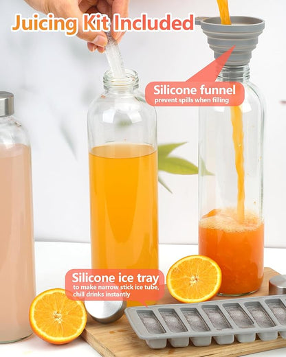 Zukro Clear Glass Water Bottles - Image 7