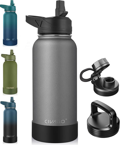 CIVAGO 32 oz Insulated Stainless Steel Water Bottle by CIVAGO