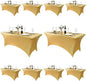 10-Pack 6ft Spandex Table Covers for Rectangle Standard Folding Tables - Wrinkle Resistant Stretch Tablecloths - Ultimate Fitted Table Protector for Parties, Banquet, Wedding