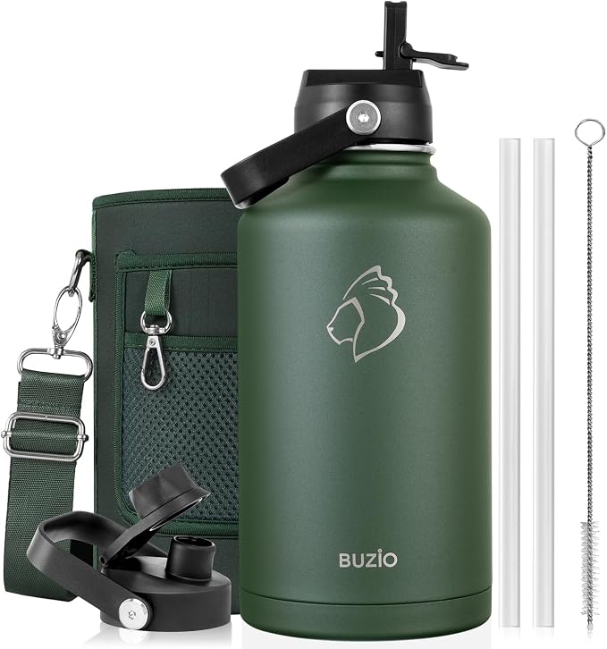 BUZIO 64 oz Insulated Stainless Steel Water Bottle by BUZIO