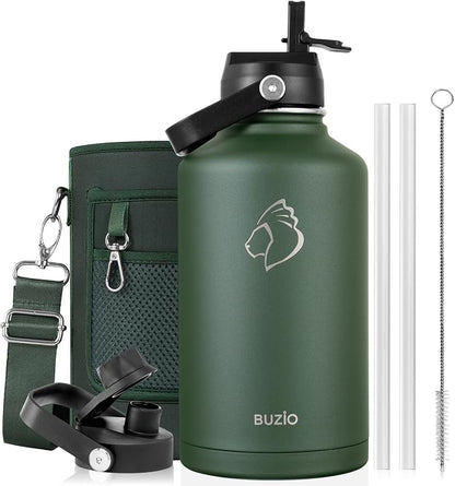 BUZIO 64 oz Insulated Stainless Steel Water Bottle by BUZIO