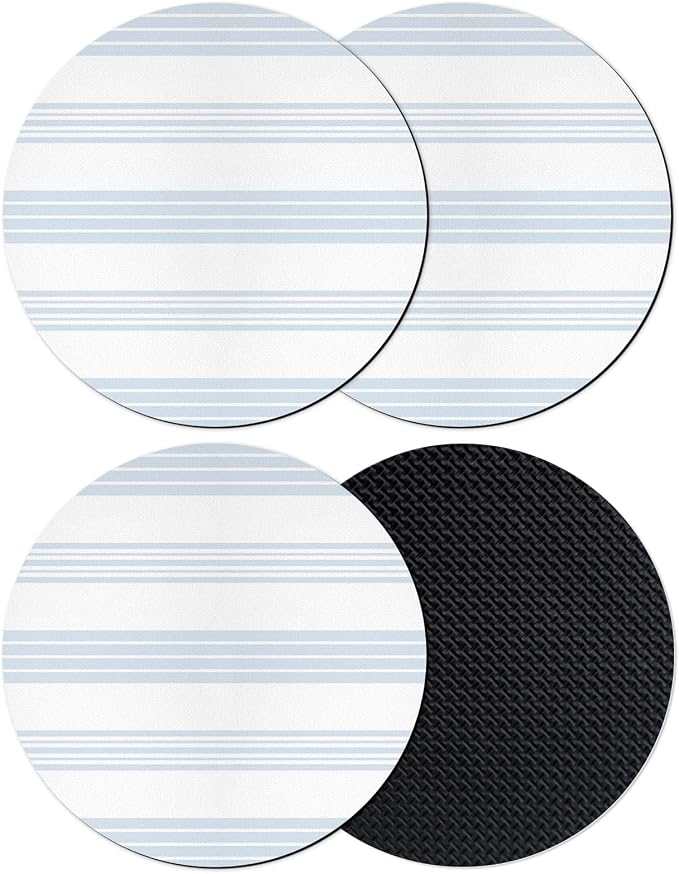 Horizontal Striped Coasters Set of 4, Absorbent Coasters by Unknown