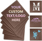 Custom Personalized Leather Coasters - Set of 6 | DIY Name, Photo, or Logo Coasters for Coffee Table, Bar, Beer, Wine | Ideal Housewarming Gift,Brown
