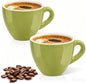 Pilnocok Ceramic Espresso Cups Set of 2, 2.5 oz Green Small Coffee Mugs | by Pilnocok