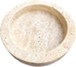Natural Travertine Marble Bowl - 7.8″ Handcrafted Stone Decorative Bowl for Kitchen Fruit, Entryway Keys, Dining Table Centerpiece & Modern Home Decor