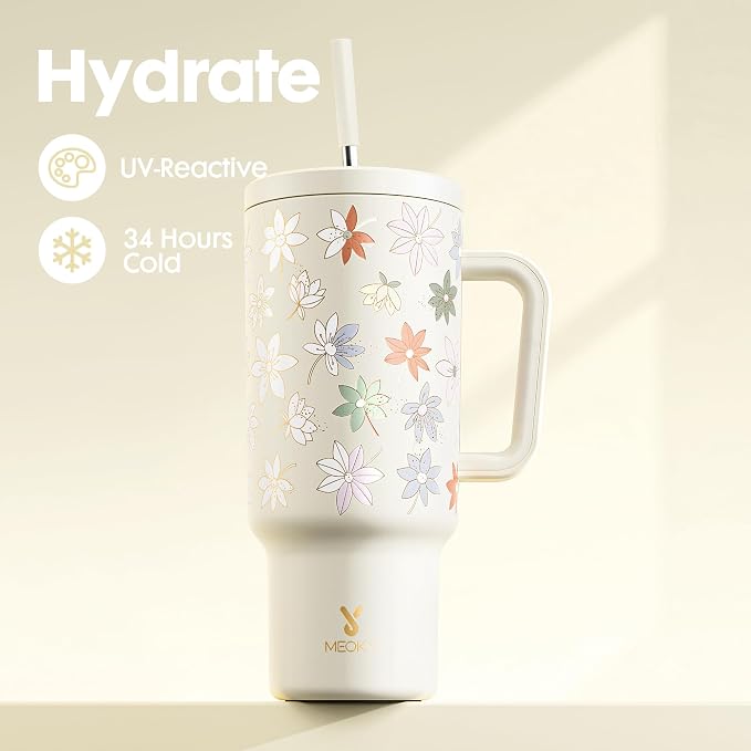 Meoky UV Color-Changing Tumbler: 40 oz Tumbler - Image 3