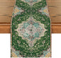 Artoid Mode Boho Bohemia Style Green Table Runner, Country Rustic Farmhouse by ArtoidMode