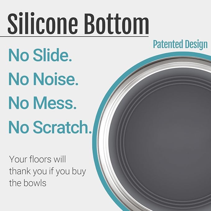 Nonslip Stainless Steel Dog Bowls, 7.6 US Cup, Dishwasher safe, Stackable design - Image 3