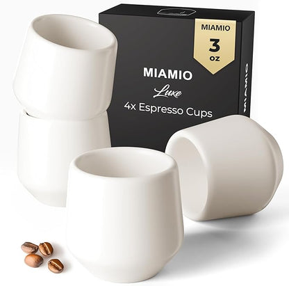 MIAMIO - Espresso Cups Set of 4 / Mug Set, Ceramic - Luxe | Ceramic espresso by MIAMIO