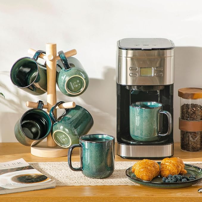 vancasso STARRY Coffee Mugs Set, 16 oz Ceramic Coffee Cups - Image 8