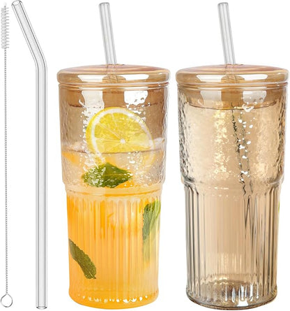 JunVpic Glass Coffee Tumbler, 20 oz Glass Cup by Junvpic