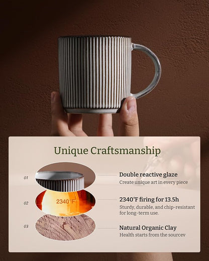 famiware Star Espresso Cups and Saucers Set of 4, 3 oz Ceramic Small Coffee Mug - Image 6