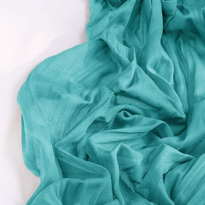 DeZerlor Teal Green Cheesecloth Table Runners 6 Pack Summer Boho Runners | - Image 3