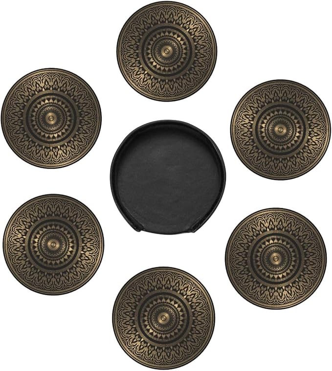 Drink Coasters with Holder Stand Set of 6 - Image 5
