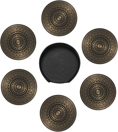 Drink Coasters with Holder Stand Set of 6 - Image 5