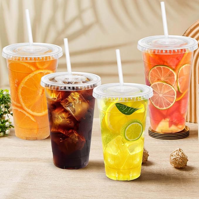 Clawsoff 500 Pack 20 oz Disposable Clear Plastic Cups - Image 5