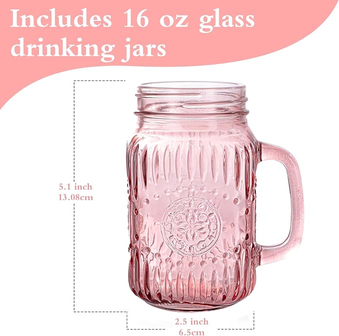 SUT Mason Jar Drinking Glasses - Image 3