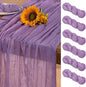 DeZerlor Purple Cheesecloth Table Runners 6 Pack Summer Boho Runners | by DeZerlor