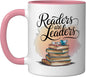 Readers Are Leaders Motivational Reading Book Quote Ceramic Mug by Unknown
