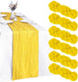 6 Pack Yellow Cheesecloth Table Runner 35 x 120 Inch | Boho Gauze Fabric by RestfulGlow