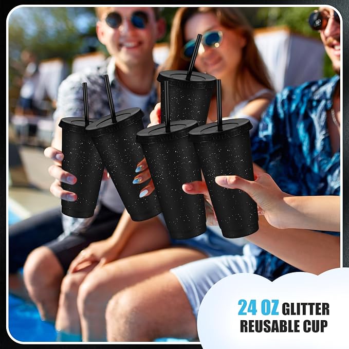 Uiifan 6 Pcs 24 oz Reusable Tumbler - Image 3
