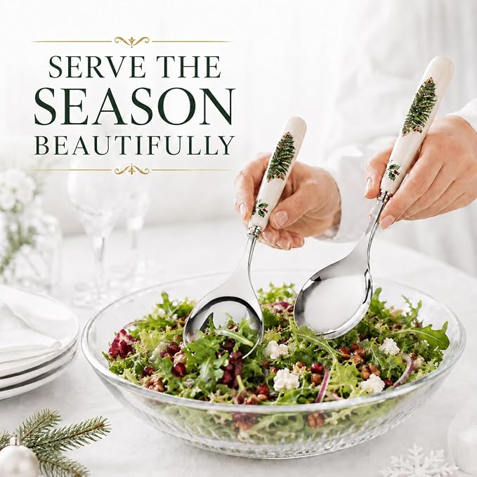 Spode – Christmas Tree – Christmas Tree Salad Servers - Image 4