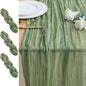 Cheesecloth Table Runner 10FT 3Pcs Sage Green Boho Gauze Sheer Runners | Cheese by Xiomot