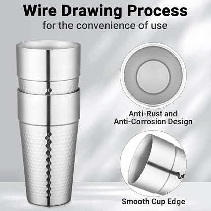 Beasea Stainless Steel Cups 19 oz, 8 Pack Large 18.6oz 550ml Stainless Steel - Image 3