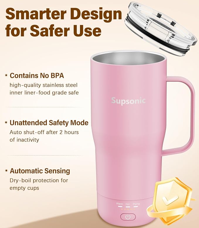 Supsonic Heated Coffee Mug, 20oz Electric Temperature Control Cup | Keeps - Image 6
