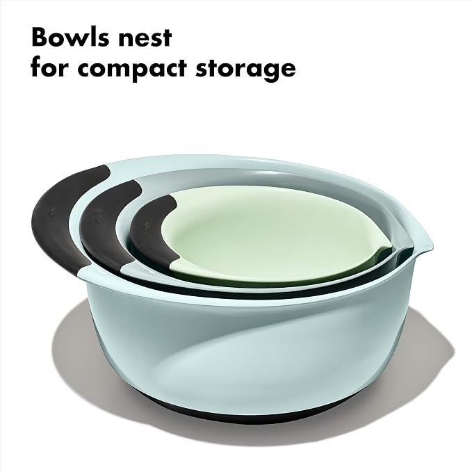 OXO Good Grips 3-Piece Plastic Mixing Bowl Set - Image 6