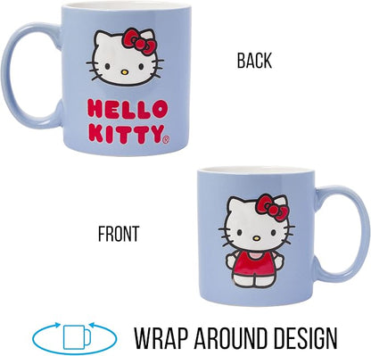 Silver Buffalo Sanrio Hello Kitty, Wax Resist Ceramic Pottery Mug, 20oz | 0.59 - Image 5