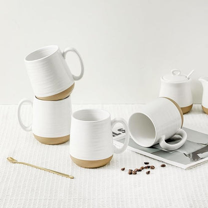 HASENSE Coffee Mugs Set of 4, 15oz Ceramic Coffee Cups - Image 6