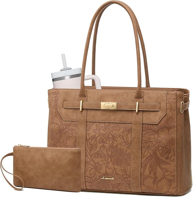 LOVEVOOK Laptop Tote Bag for Women, 2-in-1 Work Teacher Bags by LOVEVOOK