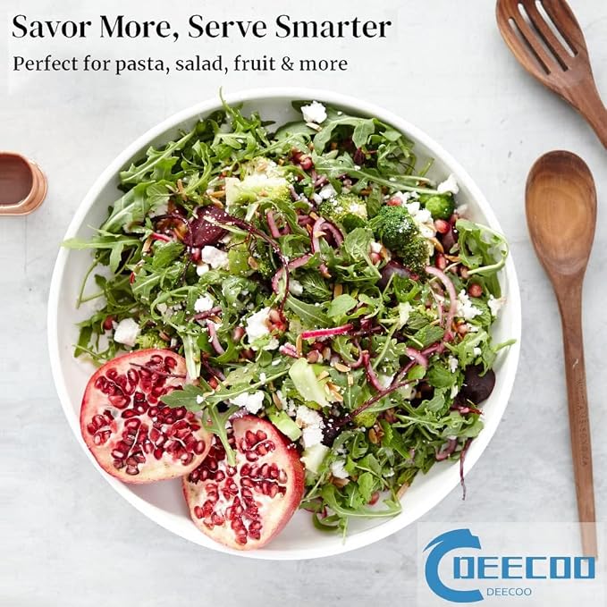 DeeCoo 7 Pack Porcelain Pasta Bowls Ceramic, Large Serving Bowl, Wide and - Image 4