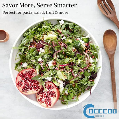 DeeCoo 7 Pack Porcelain Pasta Bowls Ceramic, Large Serving Bowl, Wide and - Image 4