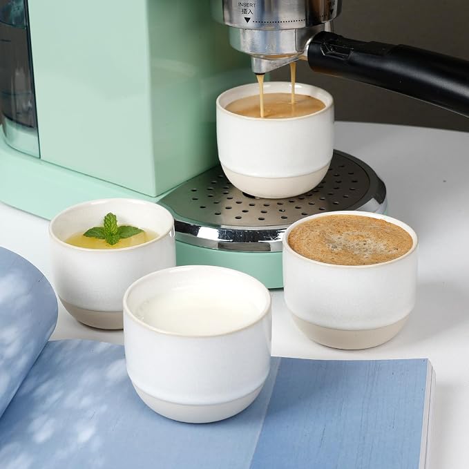 Ceramic Espresso Cups Set, Espresso Coffee Mugs, Special Glazed Demitasse Cups - Image 6