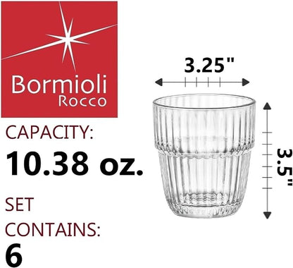 Bormioli Rocco Barshine 10.38 oz. Rocks Stackable Tempered Drinking Glasses - Image 2