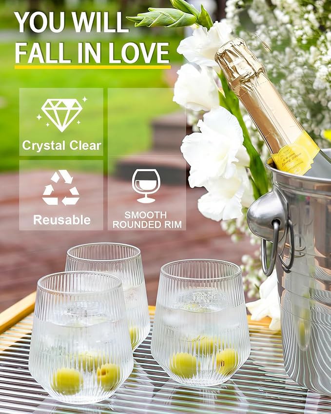 40 Pack Plastic Wine Glasses, 12 Oz Disposable Cocktail Whiskey Glasses | - Image 6