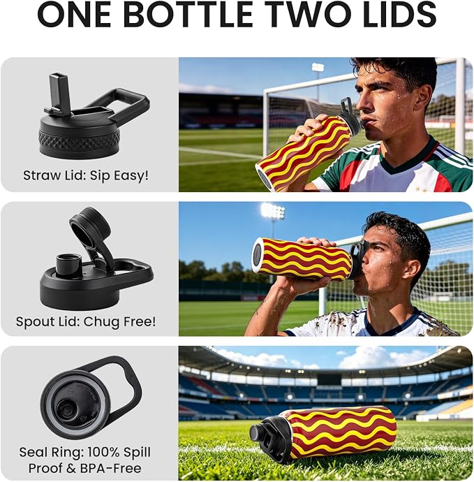 RAYMYLO Insulated Water Bottle 40 oz, Triple Wall Vacuum Stainless Steel | - Image 4