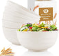 60 OZ Wheat Straw Bowls, Large Popcorn Bowl Sets of 6, Unbreakable Large by BUSOKIP