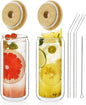 LIBWYS Double Wall Drinking Glass Cups by LIBWYS