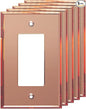 LIDER Reflective Acrylic Decorator Wall Plate, Mirrored Light Switch Plate, Plexiglass Outlet Cover, Acrylic Glass, Oversized 1-Gang 5.25" x 3.44", LWP-31O-ARG5P, Rose Gold, 5 Pack
