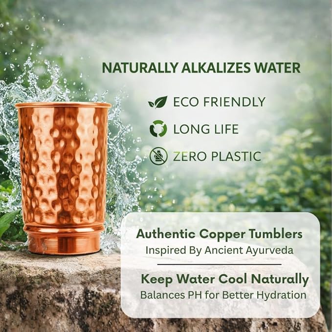100% Pure Copper Tumblers |BPA Free| No coating| Lacquer Free| Handcrafted - Image 5